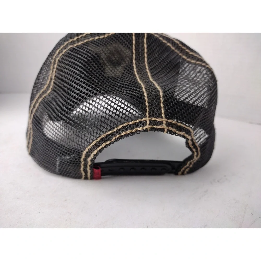 Cruel Denim Hat Adult One Size Adjustable Snap Back Black Mesh Trucker Baseball